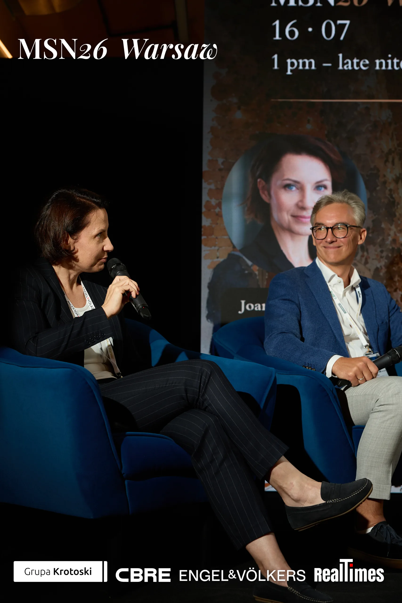 Mid-Summer Night 2026 at B'Fort, Warsaw: moderator + panelist seated on stage