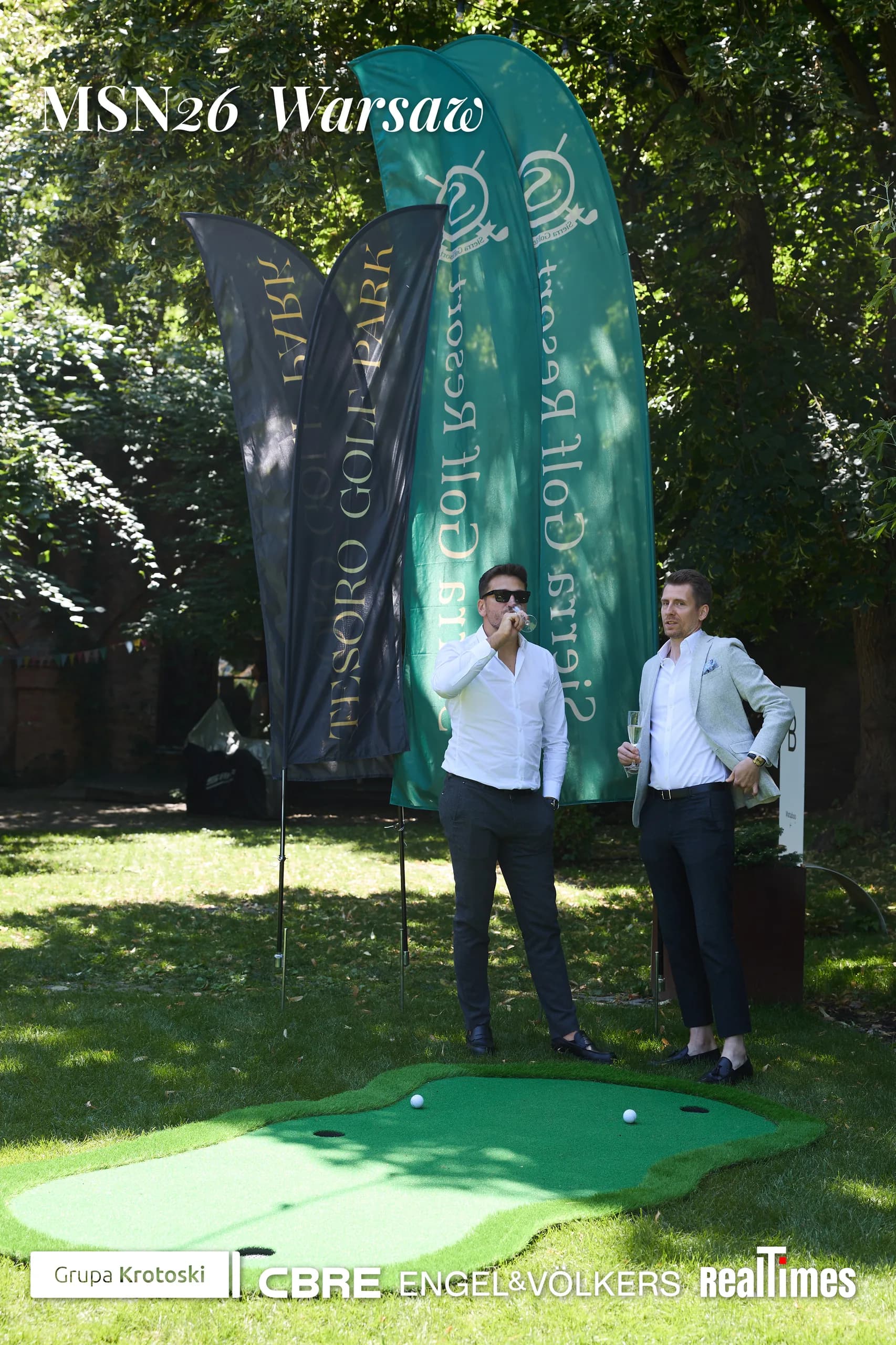 Mid-Summer Night 2026 at B'Fort, Warsaw: golf putting activation in garden