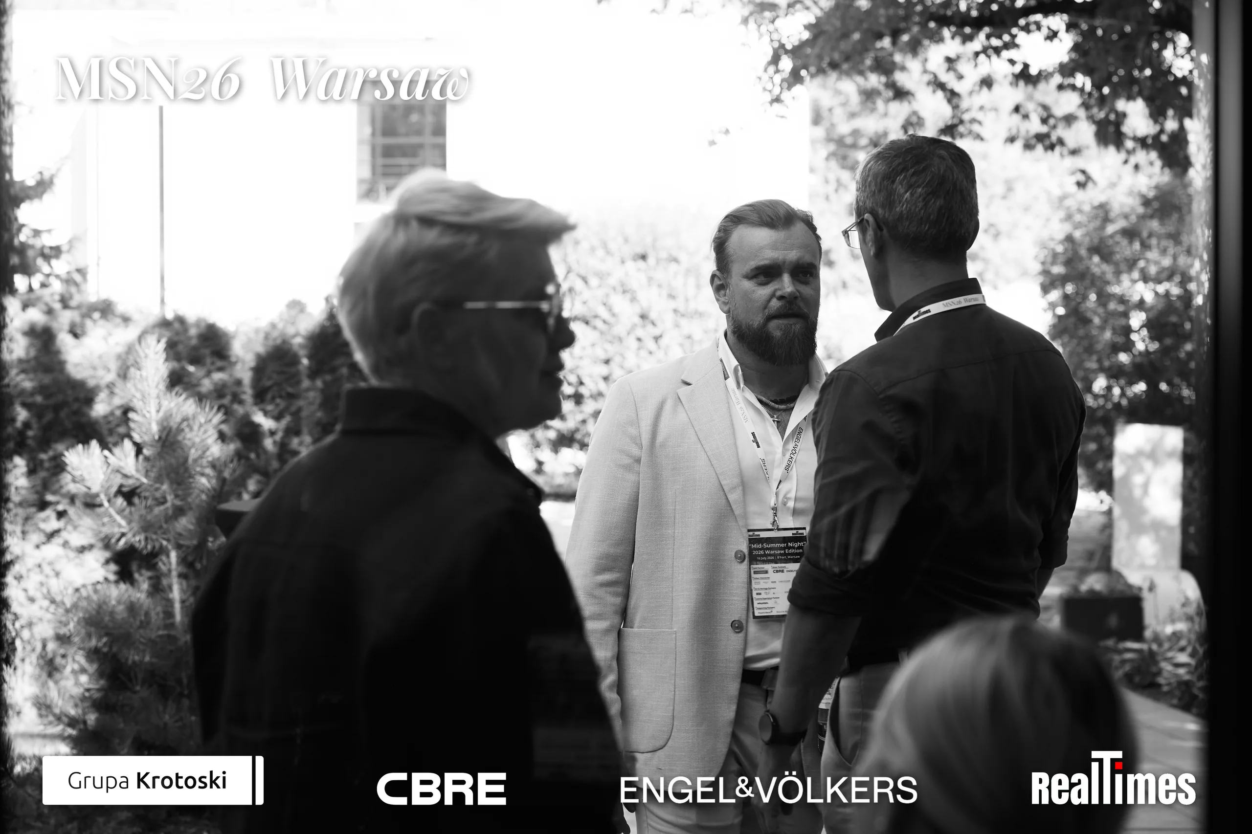 Mid-Summer Night 2026 at B'Fort, Warsaw: b&w garden networking