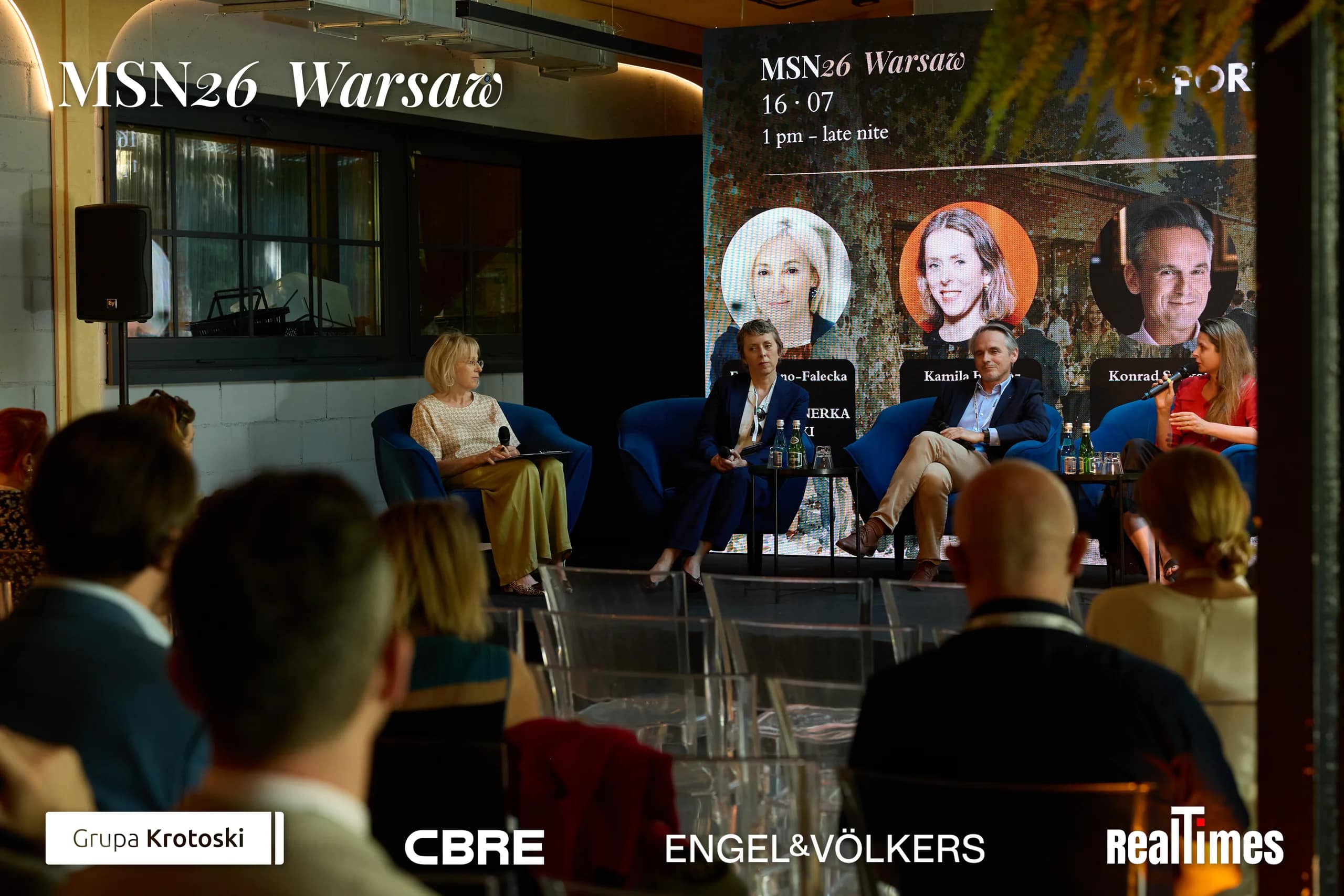Mid-Summer Night 2026 at B'Fort, Warsaw: wide stage panel with audience