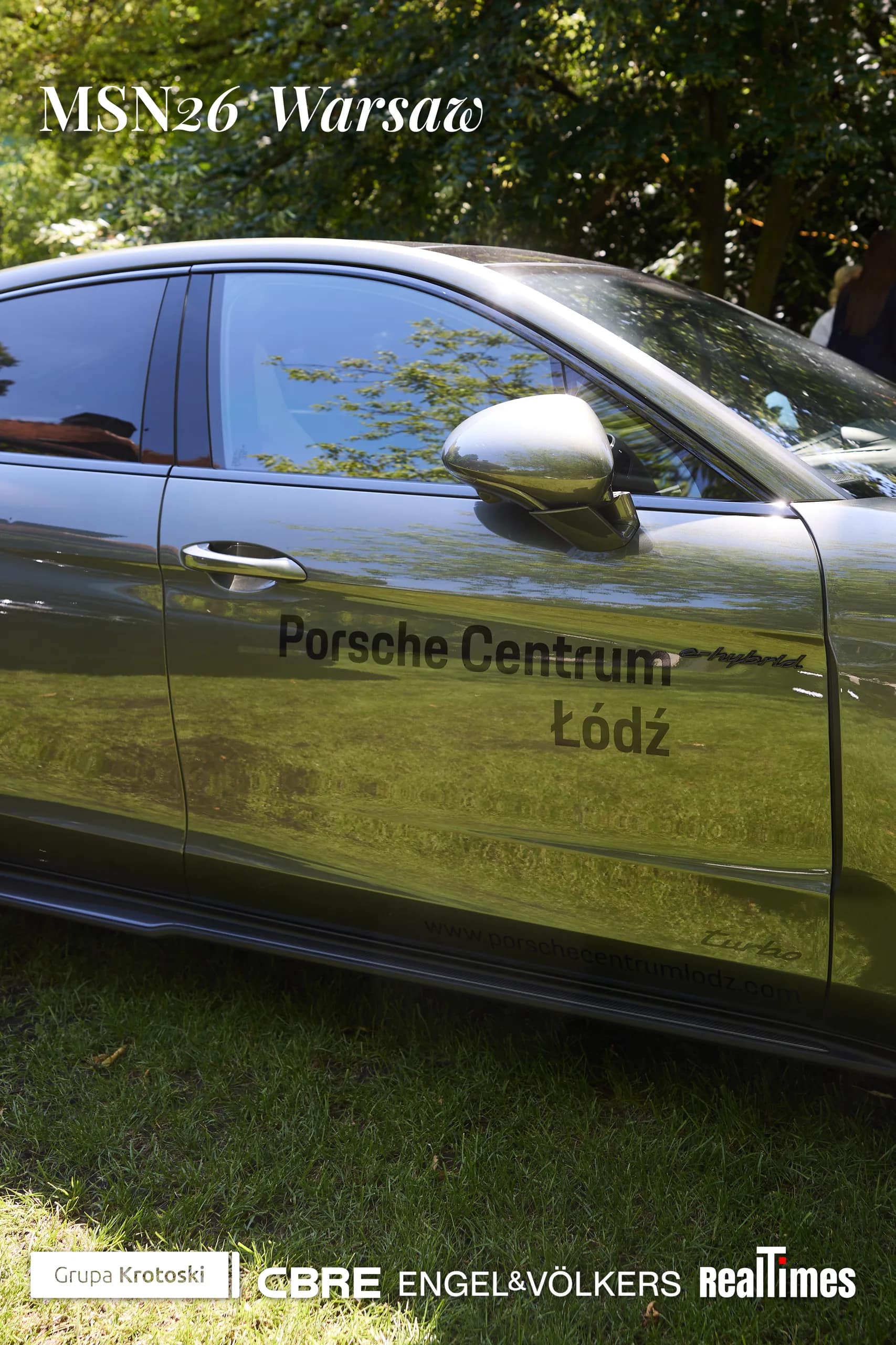 Mid-Summer Night 2026 at B'Fort, Warsaw: Porsche sponsor car detail shot