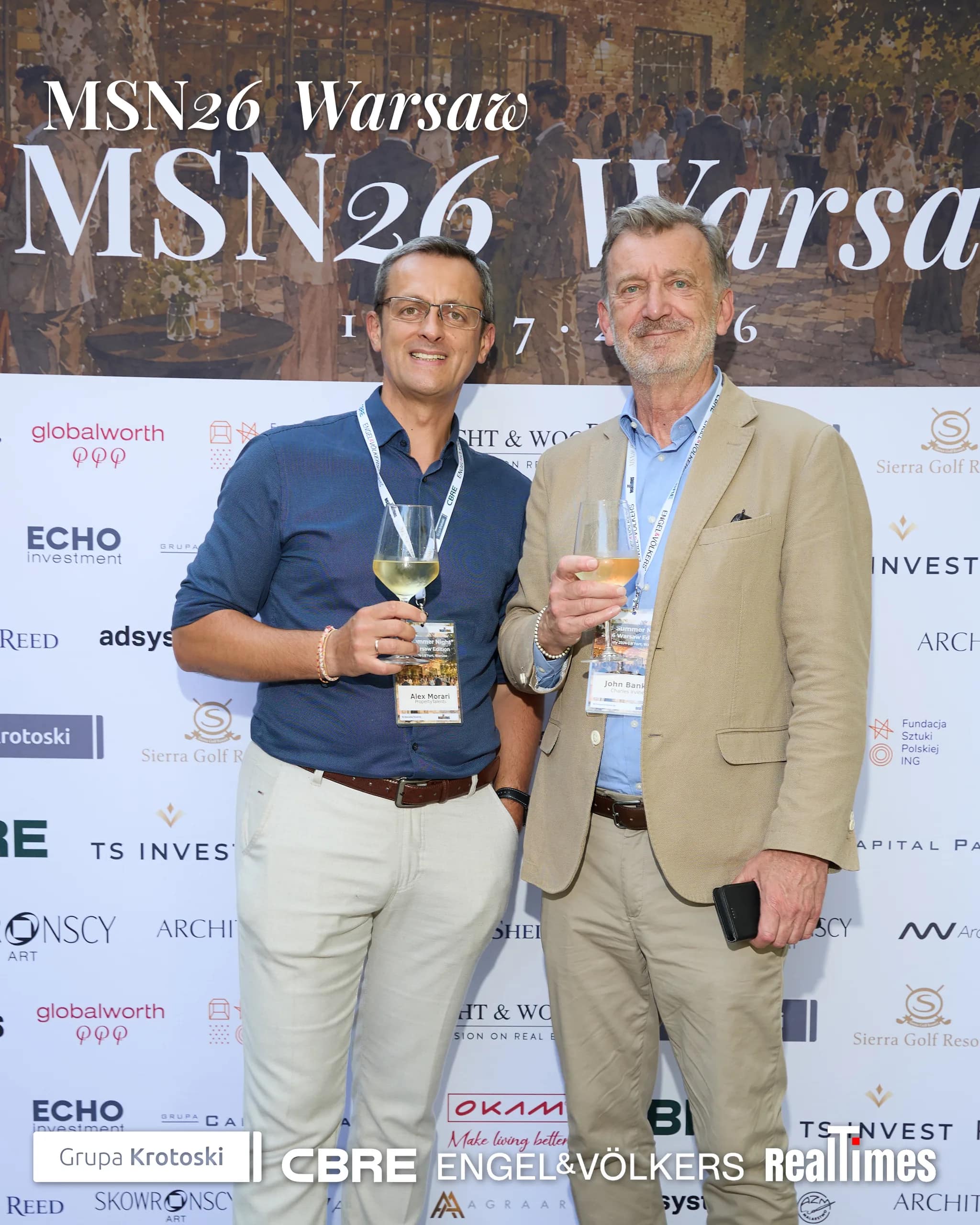 Mid-Summer Night 2026 at B'Fort, Warsaw: two men posing at press wall