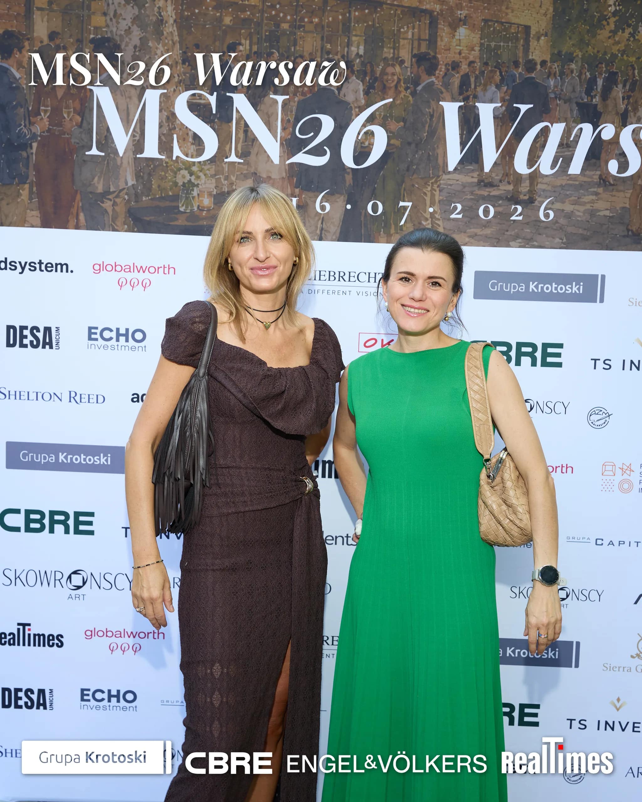 Mid-Summer Night 2026 at B'Fort, Warsaw: two women posing at press wall