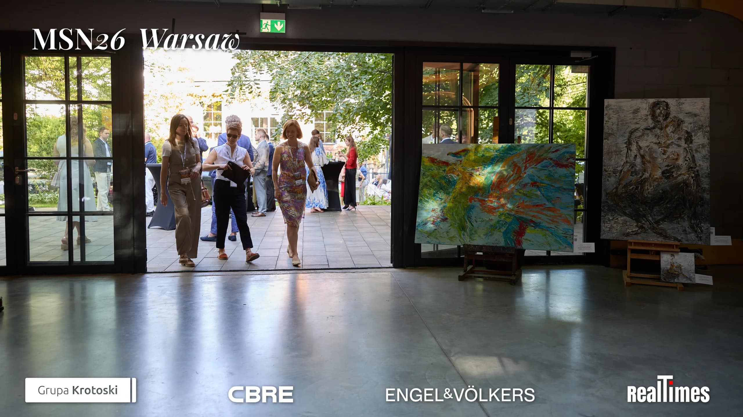 Mid-Summer Night 2026 at B'Fort, Warsaw: art gallery view, guests near paintings