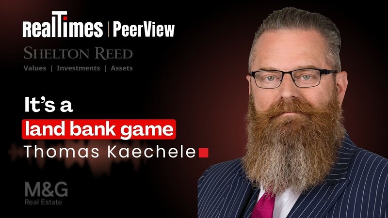 RealTimes PeerView film thumbnail for "It's a land bank game" with Thomas Kaechele, M&G Real Estate