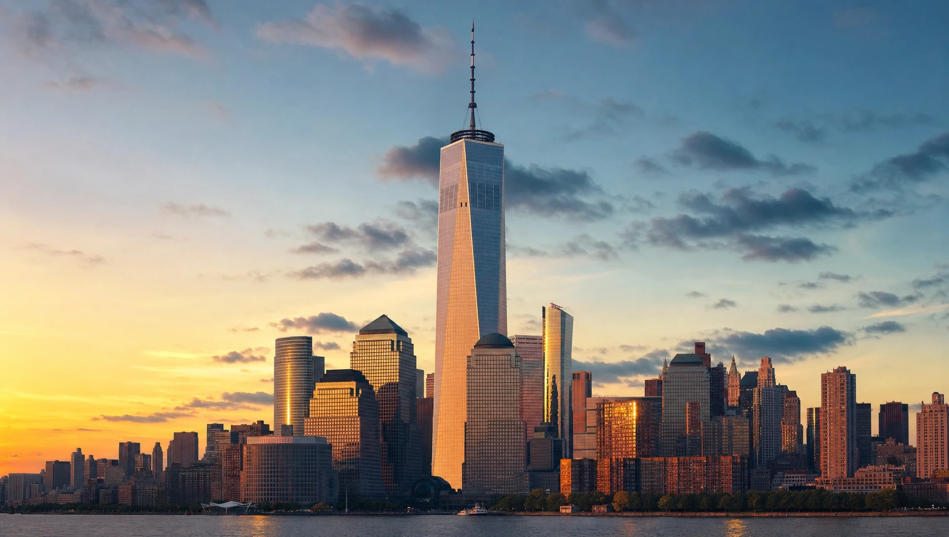 One World Trade Center at sunset, New York, planned host of Dialogue of Skyscrapers Edition IV in 2027