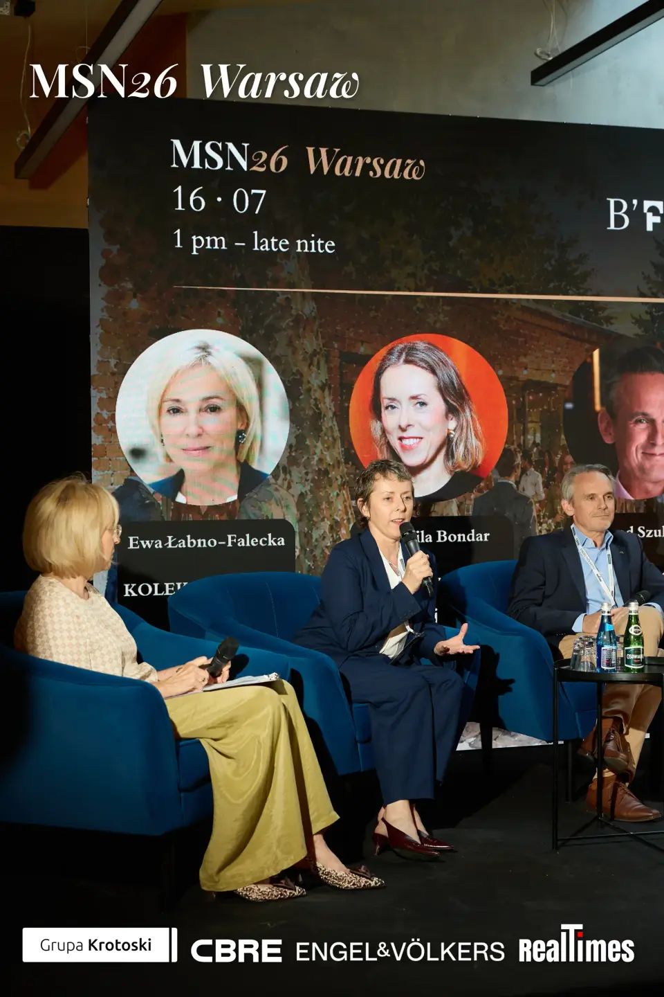 Mid-Summer Night 2026 at B'Fort, Warsaw: moderator plus panelists on stage