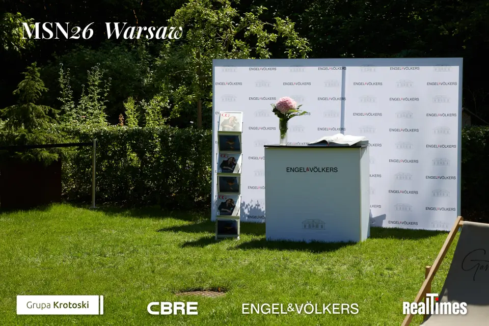 Mid-Summer Night 2026 at B'Fort, Warsaw: Engel Volkers garden booth detail