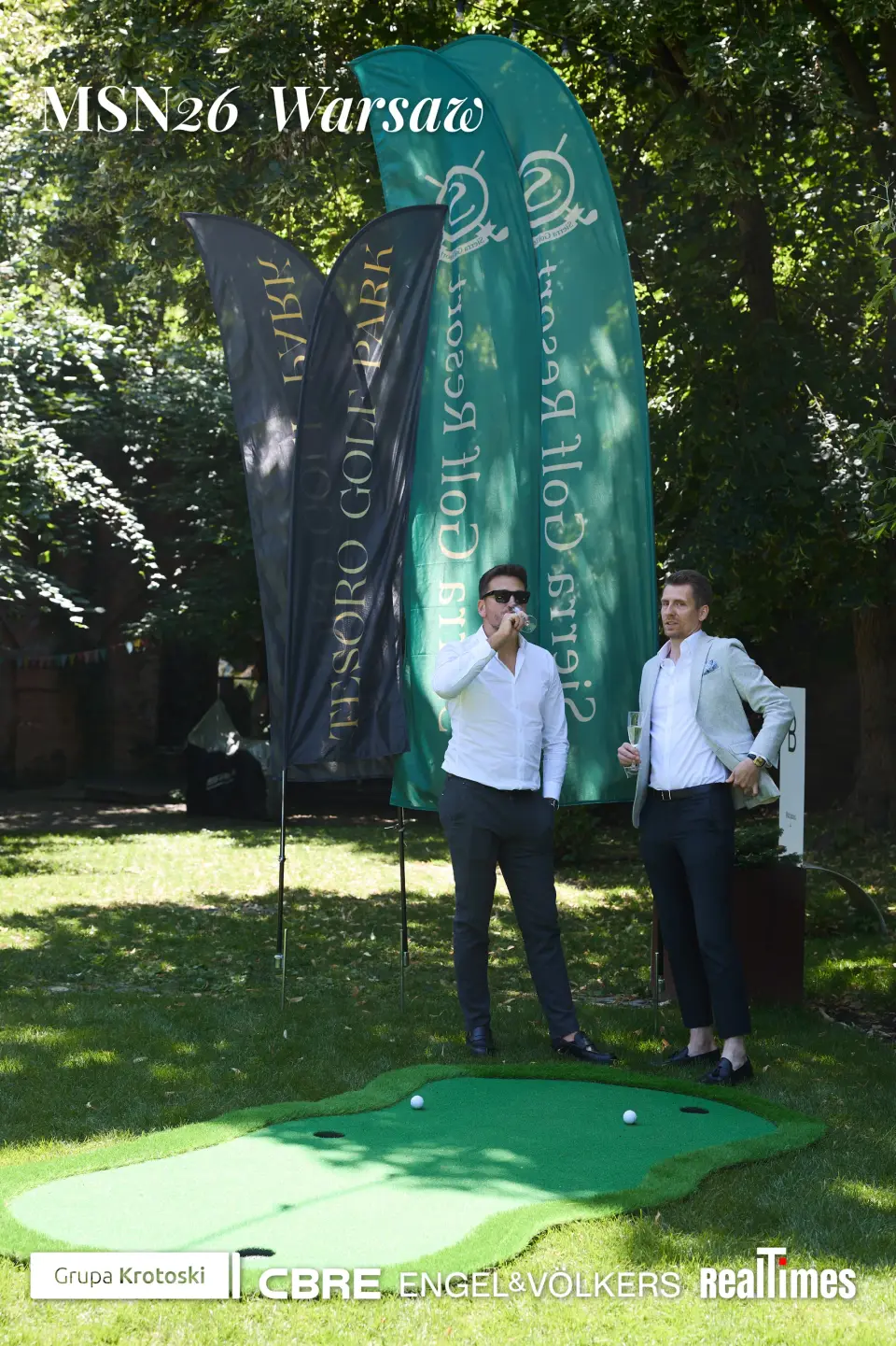 Mid-Summer Night 2026 at B'Fort, Warsaw: golf putting activation in garden