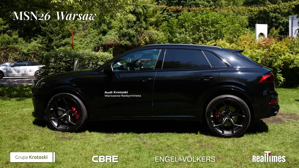 Mid-Summer Night 2026 at B'Fort, Warsaw: Audi sponsor car on lawn detail