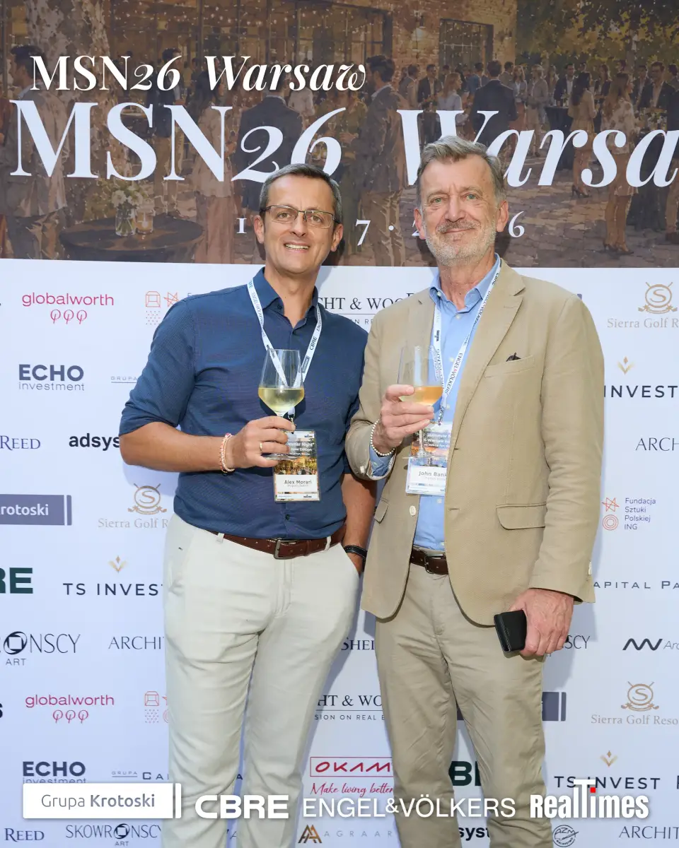 Mid-Summer Night 2026 at B'Fort, Warsaw: two men posing at press wall