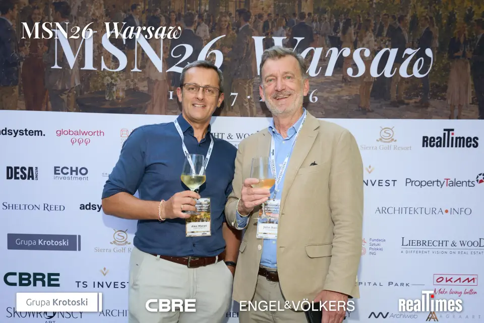 Mid-Summer Night 2026 at B'Fort, Warsaw: two men posing at press wall